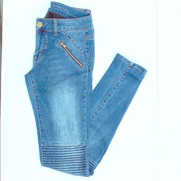 Mossimo Supply Co. Denim - MOSSIMO| MOTO SKINNY JEANS JEGGINGS GOLD DETAIL 4